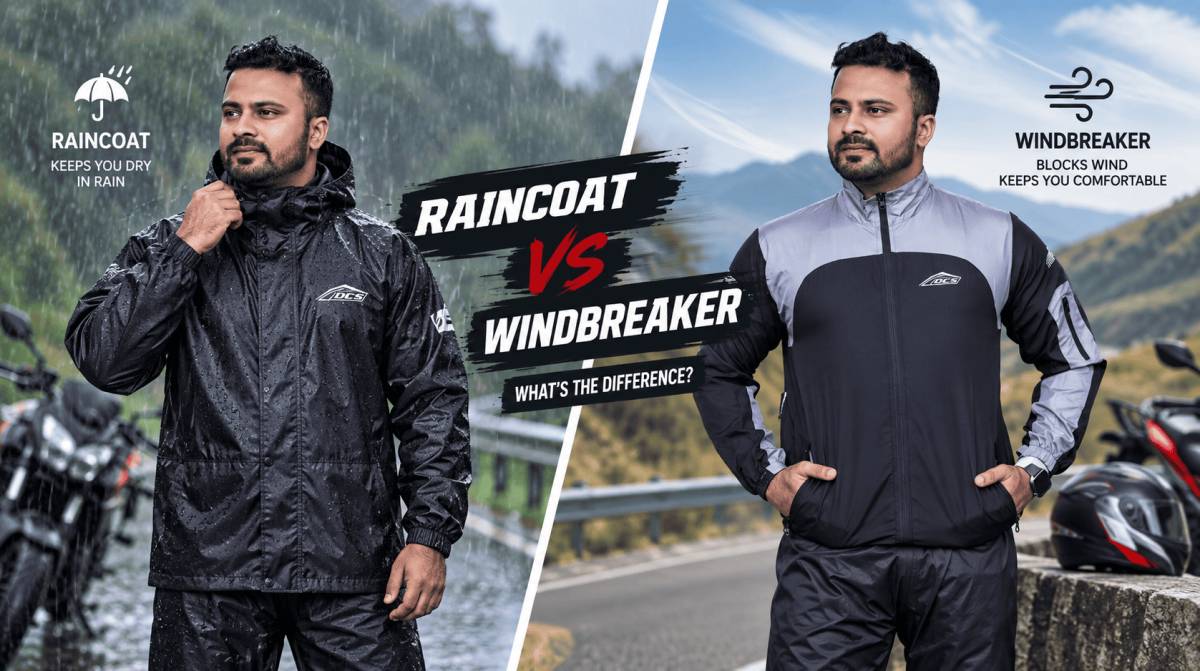 Raincoat vs Windbreaker for Motorcycle Riders: What's the Difference?