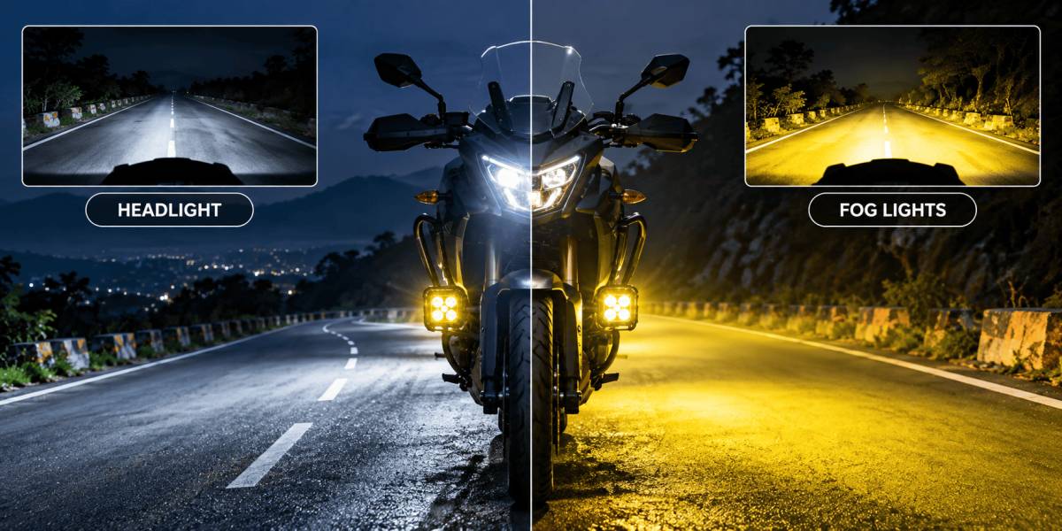 Motorcycle Fog Light vs Headlight: What’s the Difference?