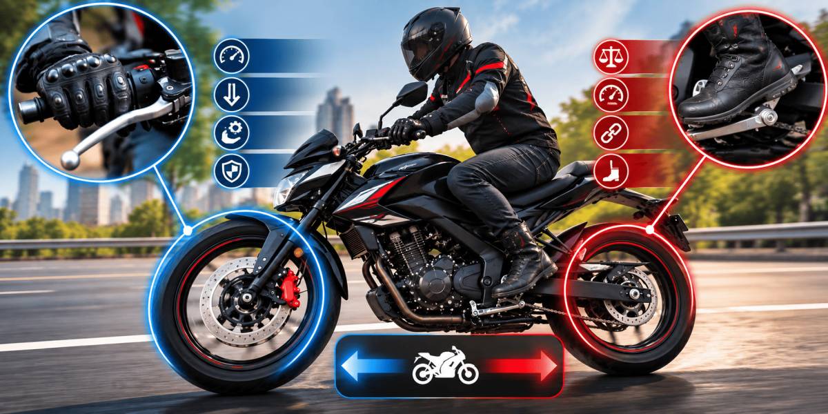 Motorcycle Front Brake vs Rear Brake: How and When to Use Them
