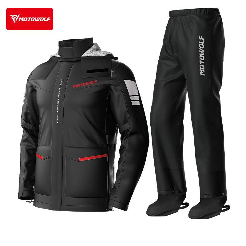 Motowolf RC1 Raincoat Red Black