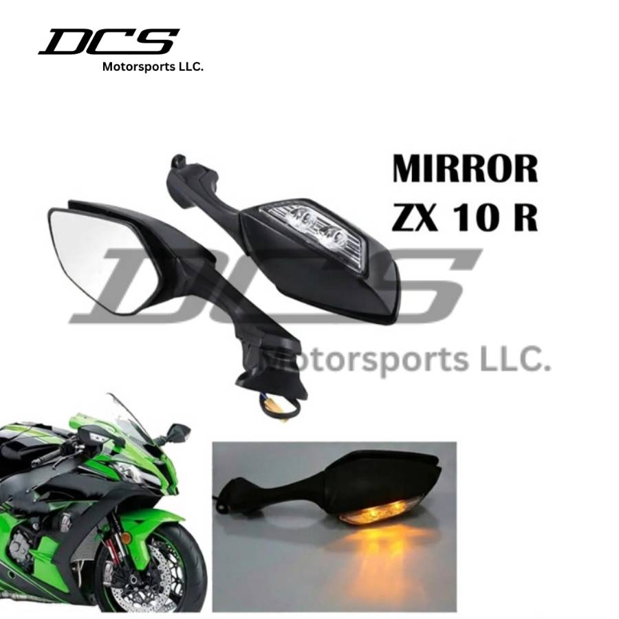 ZX 10R Motorcycle Rear View Mirror with LED Indicator