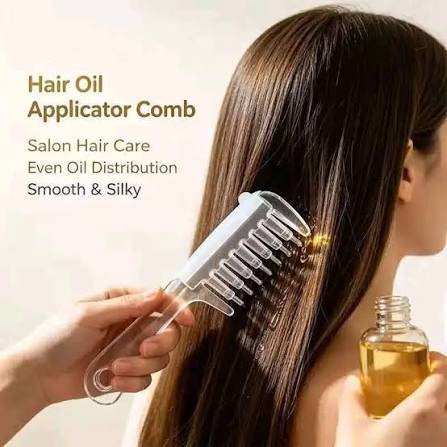 Scalp Oil Applicator Comb – Hair Oil Dispenser Roller Ball Massager, Precise Scalp & Root Hair Oiling Tool for Hairline, Hair Roots, Spa, Salon & Home Use