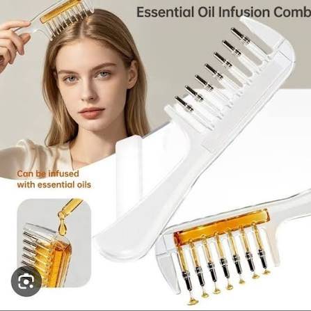 Scalp Oil Applicator Comb – Hair Oil Dispenser Roller Ball Massager, Precise Scalp & Root Hair Oiling Tool for Hairline, Hair Roots, Spa, Salon & Home Use