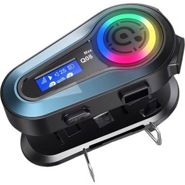 Q08 MAX Wireless Motorcycle Helmet Bluetooth Intercom with HD LCD Display